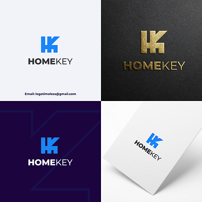 Letter H + K Logo app branding design graphic design hk logo home logo illustration letter hk letter mark logo logo logo design logo designer logo timeless typography ui ux vector