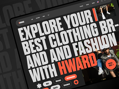 Hward - Fashion Store Website appui brand clothingbrand clothingwebsitedesign design ecommerce landing page design landingpage modern design startup ui uiuxdesign webapp webdesign website woocommerce