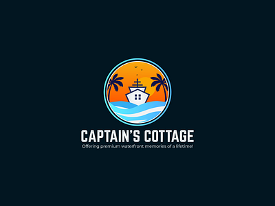 Captains Cottage Logo Design (Unused Concept) branding captain logo graphic design home log house logo logo logo branding logo design modern logo sea house sea logo travel house travel logo vectplus
