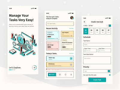 Task Management App 3d animation app app ui design branding design graphic design manage your task app mobile application task management app task management software to do list app ui ui design uiux