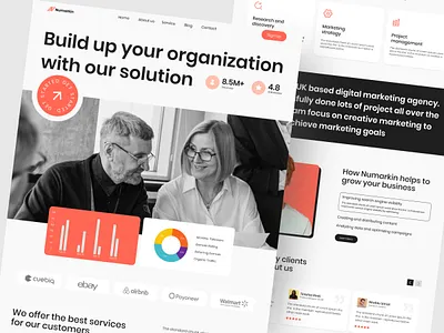 Numarking Marketing Agency Landing Page content digital agency landing page marketing marketing agency promotion seo social media marketing ui ux web website