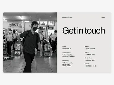 Get in touch design form login page ui