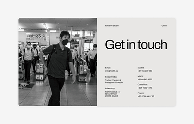 Get in touch design form login page ui