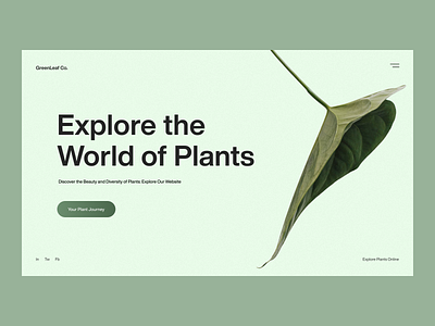 GreenLeaf Co. balkan beauty botanical croatia explore flowers gardening gradient green leaf leafy naturalbeauty nature plants serbian designer soft ui ux webdesign world