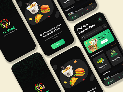 MyFood App app branding design graphic design illustration ui uiux ux web webdesign website