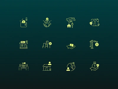 Animated Icons animated icons animation branding creative dashboard green homeicon icondesign iconography icons iconset illustration marketing money motion graphics realestate ui uiux ux web