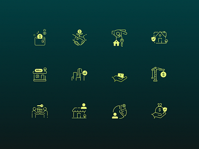 Animated Icons animated icons animation branding creative dashboard green homeicon icondesign iconography icons iconset illustration marketing money motion graphics realestate ui uiux ux web