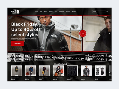 UI Redesign for The North Face website appdesign clothes clothing design designinspiration ecommerce fashion landing page modern store style ui uidesign uidesigner uiux ux uxdesign web design website