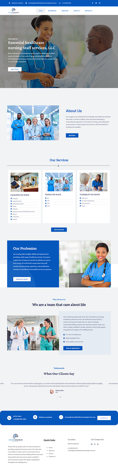 Healthcare staffing website clinic website healthcare healthcare staffing website healthcare website medical website staffing agency website design wordpress website
