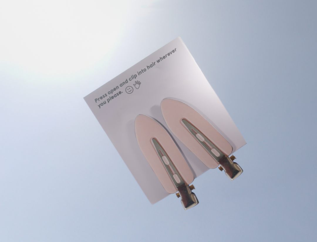 3D Glossier hair clips 3d 3d modeling ar art artist augmented reality design designer fashion glossier hair clips instagram kristina vilyams lens pink snap user experience user interface xr