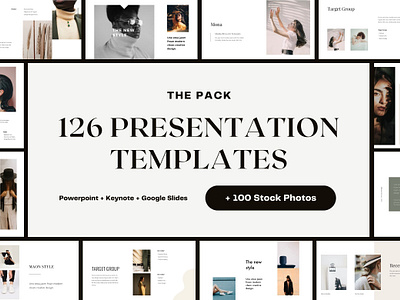 The Pack - 126 Presentation Templates + 100 Stock Photos brand guidelines branding brochure bundle design free google slides keynote magazine marketing portfolio powerpoint presentation proposal stock photos template vertical