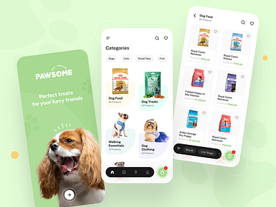 Pet Treats - Mobile App app design dog food ecommerce pet app pet food shopping ui ux