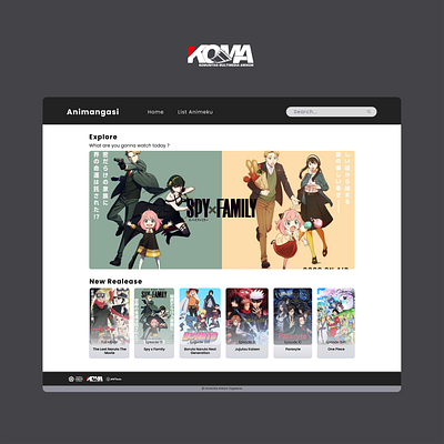 Animangasi anime graphic design ui