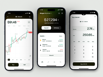 Crypto Trading Mobile App bitcoin blockchain crypto crypto app crypto currency crypto trading crypto wallet cryptocurrency ethereum exchange finance mobile mobile app mobile design mobile ui nft solana trading ui ux
