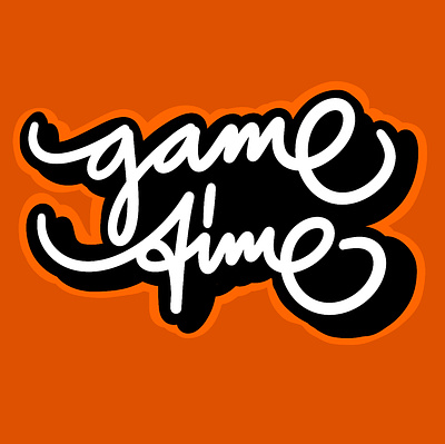 Game Time basketball branding calligraphy design dunking game time graffiti graphic design hoops illustration lettering logo nba procreate sketch streetball typography