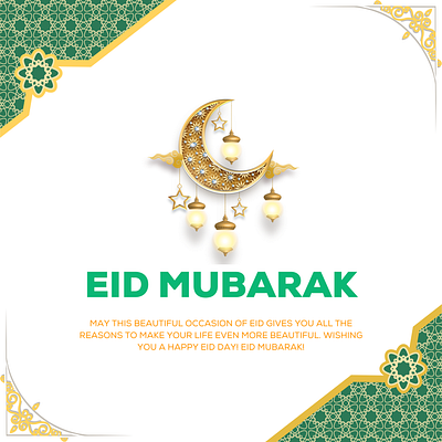 Eid Mubarak Card Design branding card design illustration typography ui