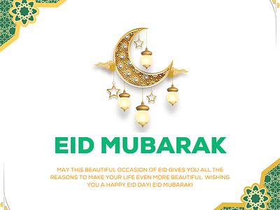 Eid Mubarak Card Design branding card design illustration typography ui