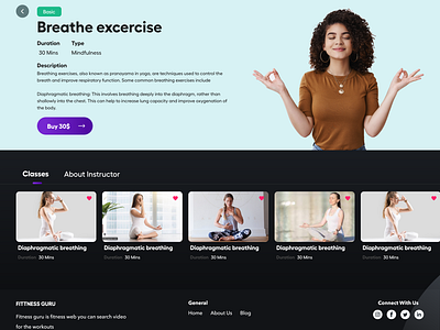 Fittness Guru Website design app app design black theme ui branding creative creative designs design designs detail page fitness home page illustration landing landing page lllustration logo ui ux webdesign website