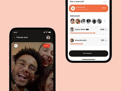 Swif - UX/UI design for a messenger application application design clean interaction messenger app minimal mobile app mobile app design motion motion design ui ux uxui app design