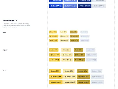 Buttons - Design System size guidelines