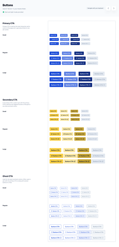 Buttons - Design System size guidelines