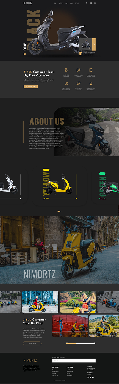 Nimortz bike branding design graphic design icon illustration it landingpage logo motion graphics ui ux vector website