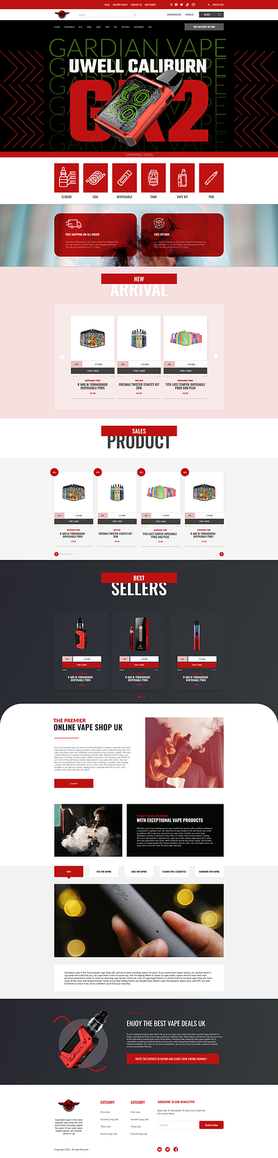 Guardian Vape branding design graphic design icon illustration it landingpage logo shopify ui ux vector website