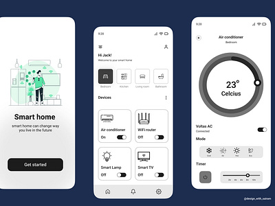 Smart Home App Design animation app dailyui design figma figmatutorial illustration ui