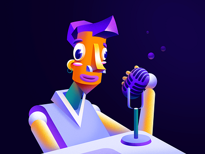 Illustration for podcast platform art clean colors design illustration illustrator visual