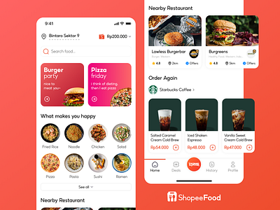 Shopee Food amazon branding cart checkout ecommerce food homepage ikea ios order payment product design product detail page product page shipping shopee shopeefood shopping ui ux