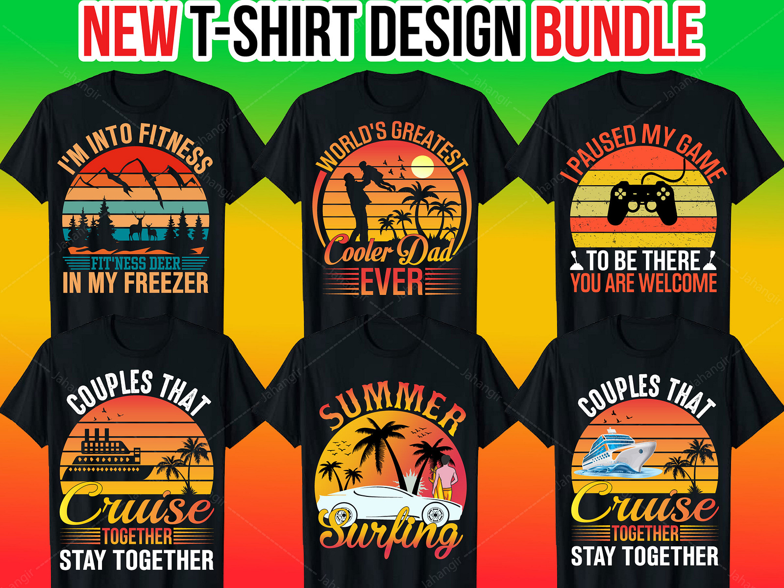 Best Selling T-Shirt Design Bundle by Graphic AF on Dribbble