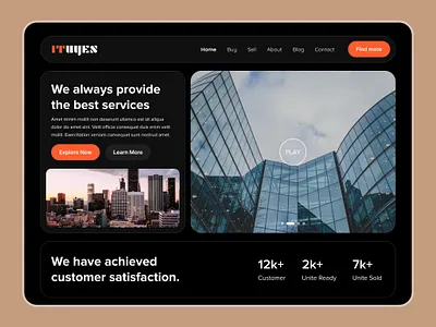 Property Management website header design design header design landing page design property website real estate website ui design web design website