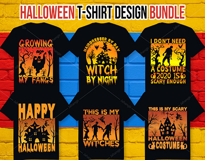 Halloween T-Shirt Design Bundle branding design graphic design illustration logo tshirtdesign typography ui ux vector