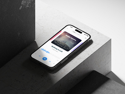 Music Player app appdesign blue iphone minimal mobile music musicplayer player ui uidesign