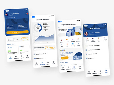 🎓 StudentHave - Indonesian College Portal App Design blue college edtech education indonesia minimalist mobile app portal app product design school startup student ui design ui exploration university white