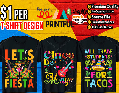 Cinco De Mayo T-Shirt Design Bundle branding design graphic design illustration logo tshirtdesign typography ui ux vector