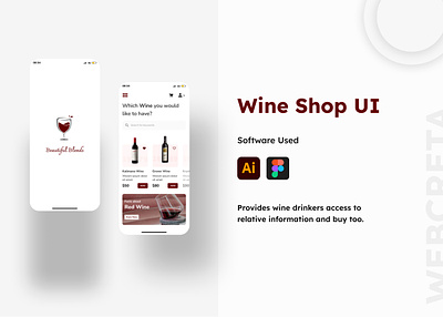 Beautiful Blends - App Mockup UI adobe app app design design figma freelancer illustrator mockup ui uiux ux wine