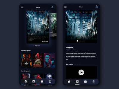 Movie App app branding design graphic design illustration logo ui uiux ux