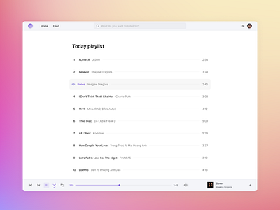 Daily UI 009 - Minisound - Music Player minimalism music ui web app