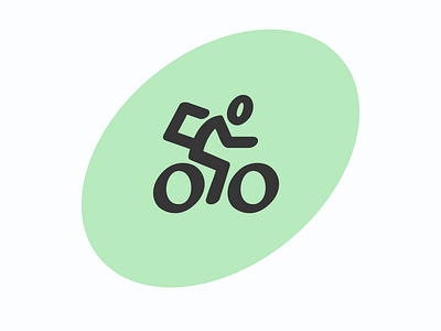 cyclist | lebazar | icon bike delivery figma flat icon сyclist