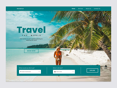 Travel Website - Landing Page landing page travel landing page travel website ui design ux design website design website landing page