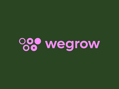 W for wegrow branding circles evolution geometry green grow growth icon letter logo mark minimalistic monogram negative space progression technology w