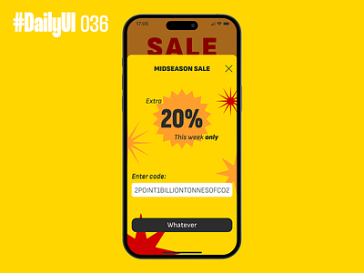 #DailyUI 036 - Special Offer 036 36 app code coupon daily ui dailyui dailyui036 dailyui36 design fashion figma offer promo promo code promotion sale special offer ui