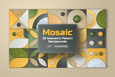3D Geometric Mosaic Pattern Backgrounds 3d abstract background design geometric geometric pattern geometric shape illustration landing page mosaic pattern spline wallpaper website