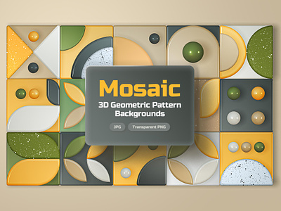 3D Geometric Mosaic Pattern Backgrounds 3d abstract background design geometric geometric pattern geometric shape illustration landing page mosaic pattern spline wallpaper website