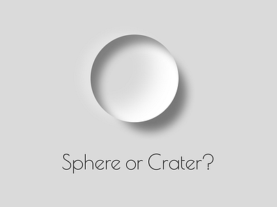What do you see? Sphere or Crater? Leave a comment app branding clean design crater design figma grey illusion optic shadows sphere ui ux