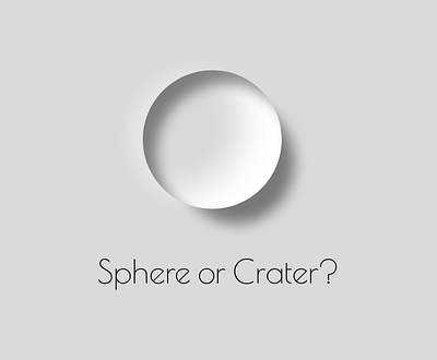 What do you see? Sphere or Crater? Leave a comment app branding clean design crater design figma grey illusion optic shadows sphere ui ux