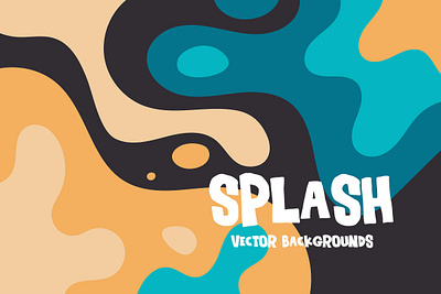 Colorful Splash Backgrounds abstract background colorful decoration design flat fluid illustration landing liquid smooth splash vector wallpaper website wet