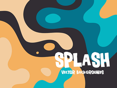 Colorful Splash Backgrounds abstract background colorful decoration design flat fluid illustration landing liquid smooth splash vector wallpaper website wet