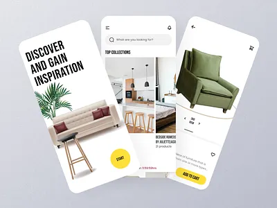 Furniture store app animation app application buy convert design e commerce ecomm ecommerce furniture interior interior design minimalistic mob mobile mobile app sell sleek ui ux